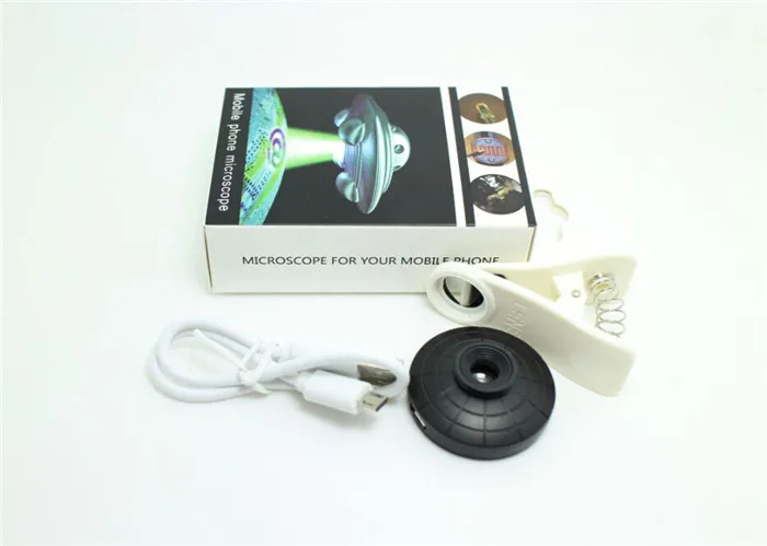 Universal Mobile Phone Clamp 68 Times Microscope Phone Magnifier Macro Lens Chargeable 68 Times Microscope Head