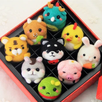 

Karleksliv wool felt crafts gift box, handmade DIY holiday gifts, enjoy the process of making at home, all kinds of cute animals