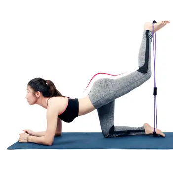 

2020 Yoga Gym Fitness Resistance 8 Word Chest Expander Rubber Tubing Pull Rope Workout Muscle Elastic Bands for Sports Exercise