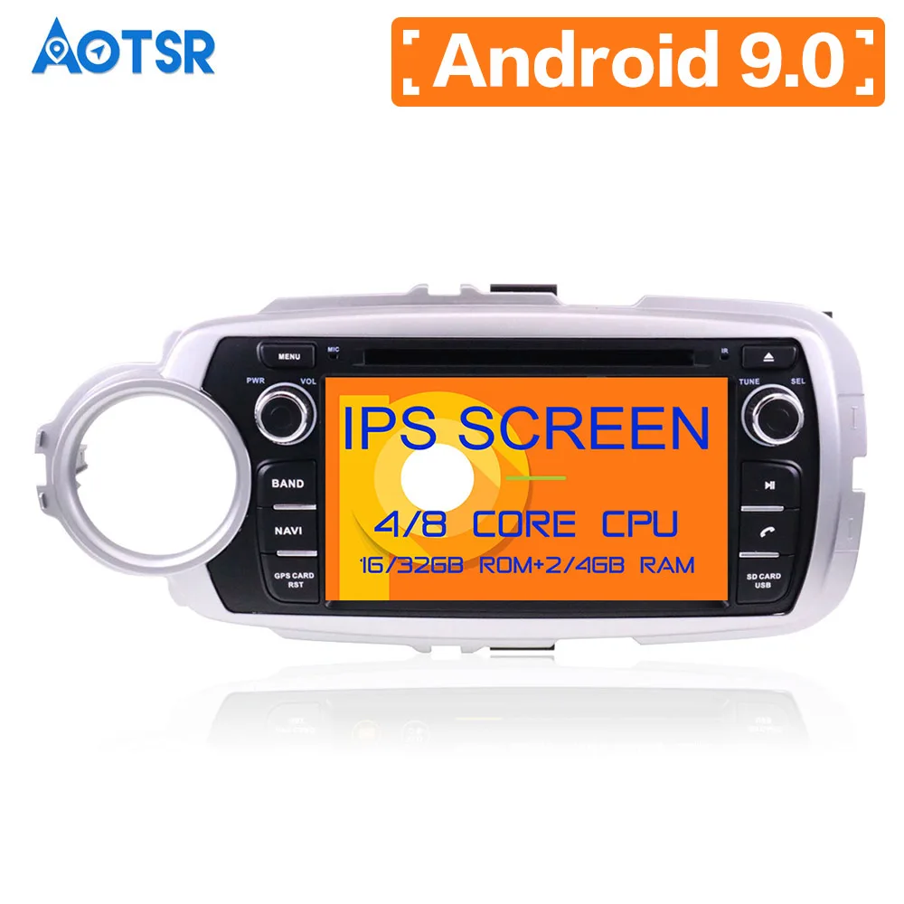 Android 10,0 стерео для Toyota Yaris 2012 2013 Авто Радио FM DVD видео gps навигация WiFi камера заднего вида