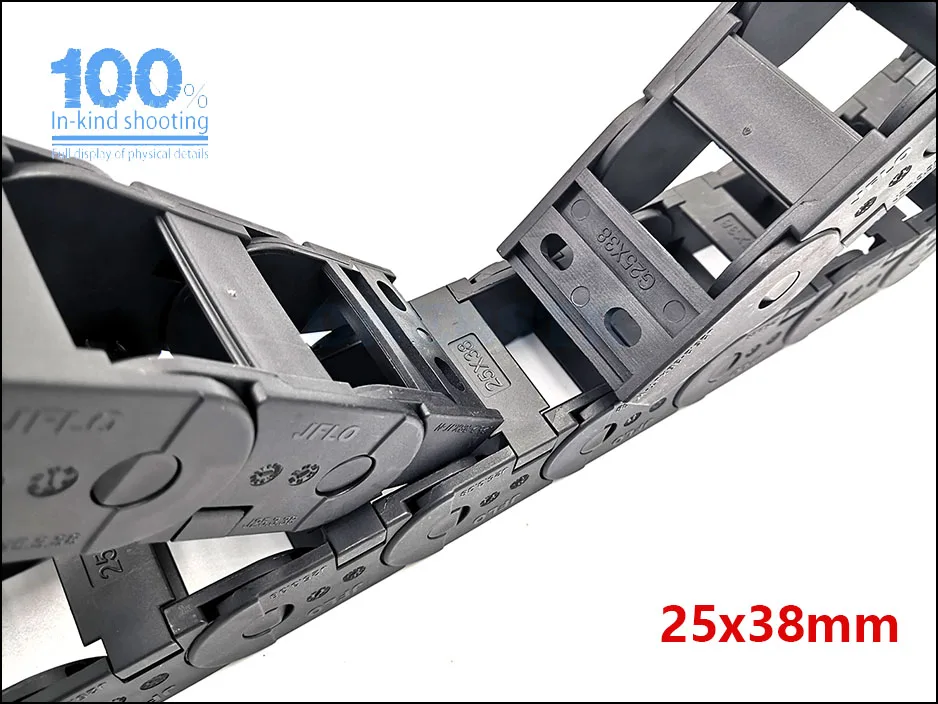 JFLO 1Meter 25x38 25x57 25x77mm Towline Wire Carrier cable bridge type interior opening Protection Drag chain Free shipping 15