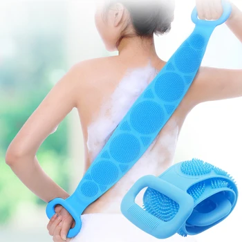 

Magic Silicone Brushes Body Massager Bath Towels Rubbing Back Mud Peeling Shower Extended Scrubber Bathroom Clean Skin Brushes
