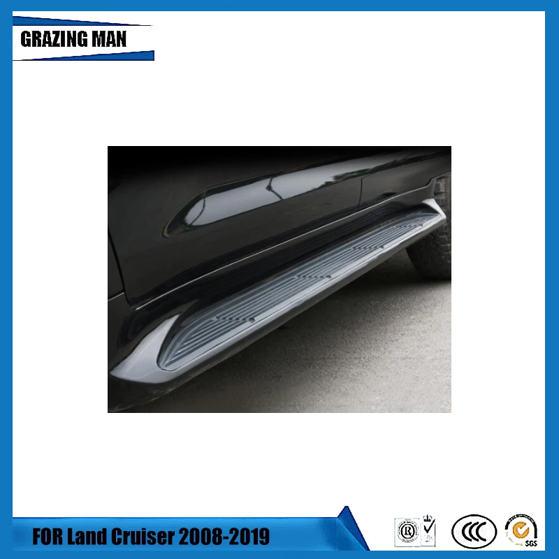 Автомобильный боковой шаг для Land Cruiser 2008- LC200 Беговая доска с светодиодный