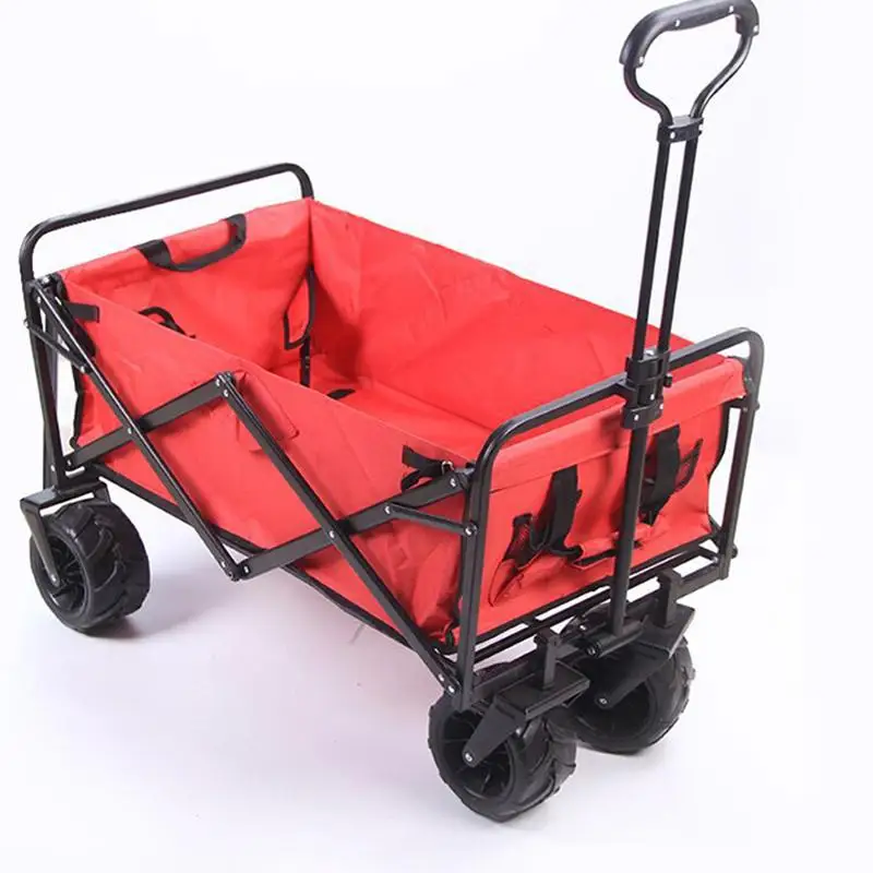 4 Wheel Heavy Duty Folding Bag Garden Trolley Cart Wagon Hand Pull Wheelbarrow Camp Gardening Luggage for Outdoor | Дом и сад