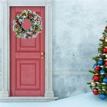 

1pc Christmas Simulation Flower Link Day Wreath Simulation Christmas Tree Decoration Wedding Celebration Wreath Scene Decoration