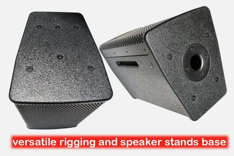 Dual 6.5 inch Active Compact Column PA Speaker Powered Slim Loudspeaker Point Source Speaker
