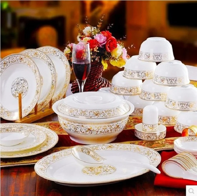 46 шт. тарелок и тарелок Ceram набор посуды комбинированные чаши керамическая посуда костяной фарфор здоровье