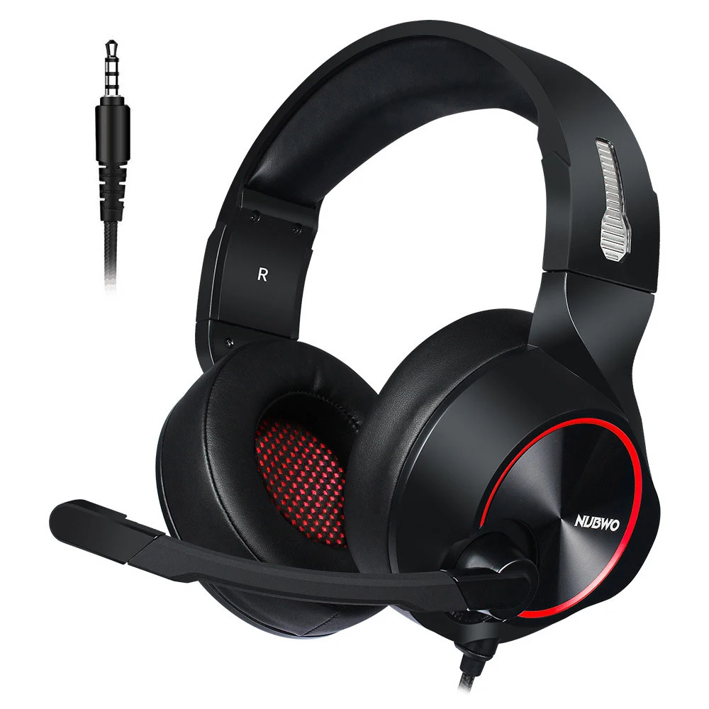 N11 игровая гарнитура для геймеров HiFi 7,1 канальный звук стерео USB проводные наушники бас с микрофонами регулятор громкости для ПК компьютер - Цвет: Red-AUX