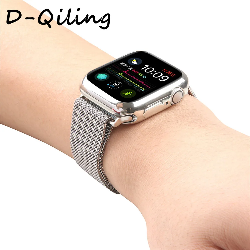 Чехол для часов Apple Watch Case5, 4, 3, 2, 1, 40 мм, 44 мм, прозрачный чехол из ТПУ, защитная пленка для экрана iWatch
