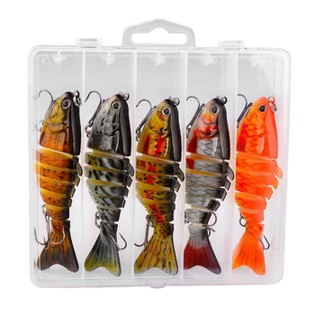 

5Pcs/Box Sinking Wobbler Set Fishing Kit Artificial Bait Hard Lure Swimbait Wobblers Fishing Tackle