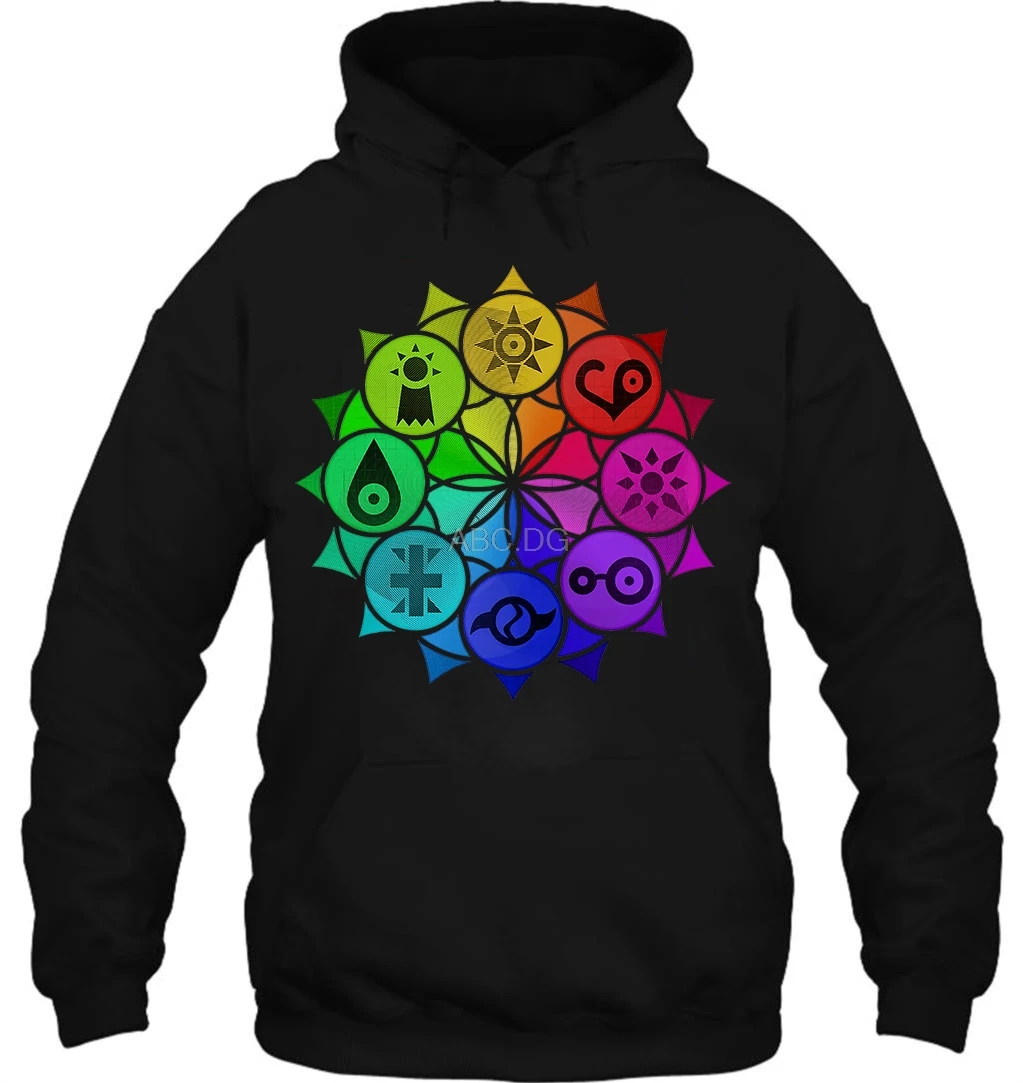 Мужская толстовка Женский Мужской свитер Digimon Crests Mandala top | одежда