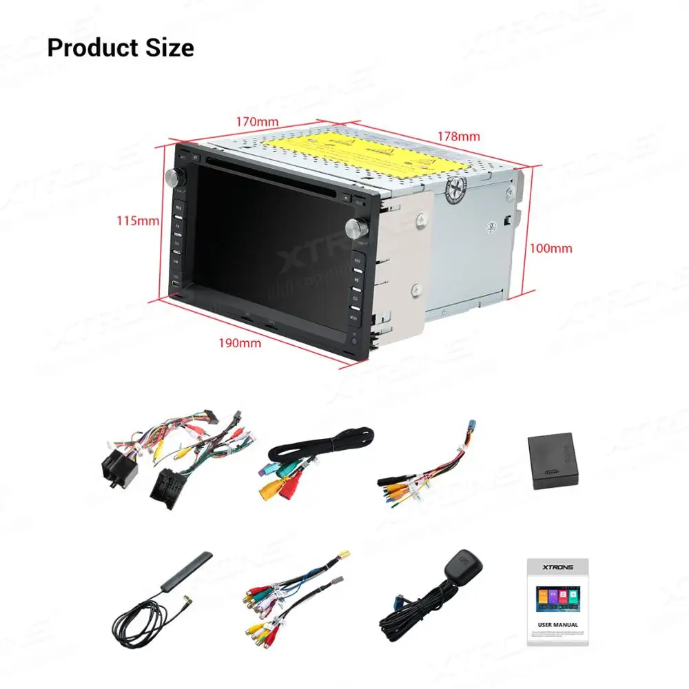 Perfect XTRONS 7" Android 9.0 Octa Core 64G ROM 4G RAM Car DVD Player Multimedia GPS System Custom Fit for Volkswagen for Seat for Skoda 5