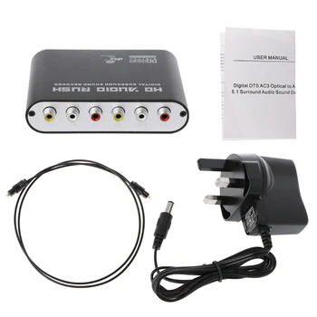 

Digital DTS AC3 Optical To Analog 5.1CH Surround Audio Sound Decoder Coaxial To 6RCA