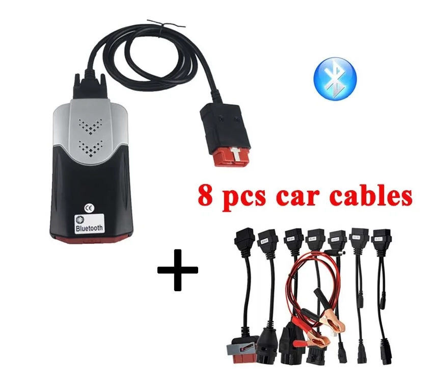 VCI с Bluetooth USB vd ds150e cdp pro. r0 с ключом для delphis obd obd2 автомобилей и грузовиков диагностический инструмент - Цвет: new box BT cable
