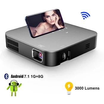 

Android Projector 4k Wifi Mini Portable Projector Home theater projectors For home 1080P Phone Video 3D Beamer PR450011
