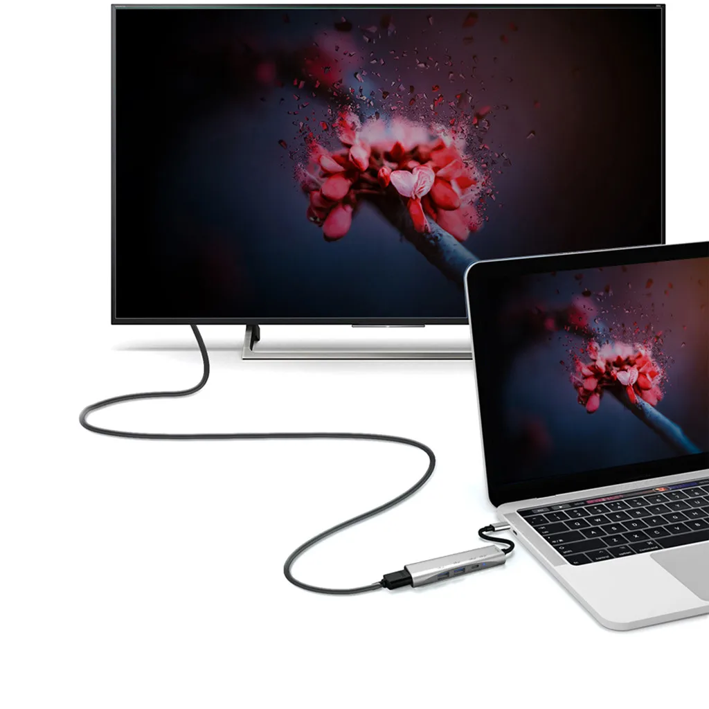 5 в 1 Thunderbolt 3 usb-хаб C к Мульти USB 3,1 HDMI адаптер док-станция для MacBook Pro Аксессуары USB-C type C USB C концентратор DE3