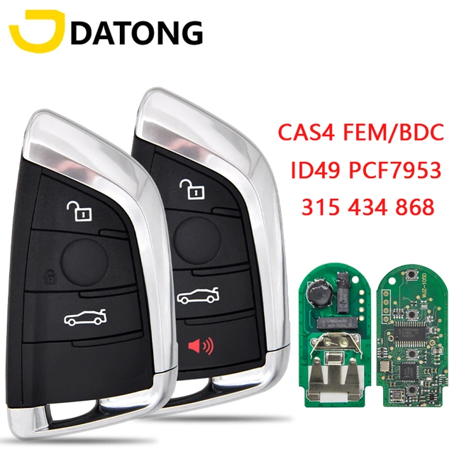 Datong – clé télécommande pour BMW série 1 3 5 6 7, X5 X6 X7 2011 – 2017, 868Mhz, système FEM F CAS4, compatible avec ID49, sans clé 