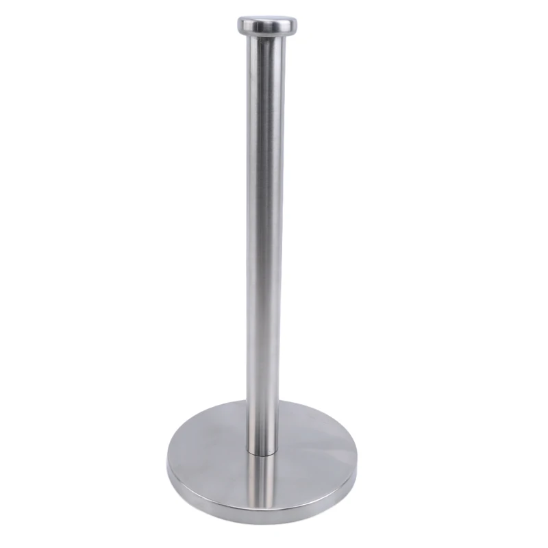 Stainless Steel Vertical Roll Paper Towel Holder Stand Bathroom Toilet Paper Stand Kitchen Hand Towel Tissue Holder Napkin Rack