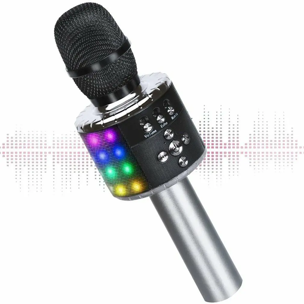 Bluetooth беспроводной конденсаторный волшебный микрофон караоке для мобильного телефона плеер микрофон динамик Запись музыки
