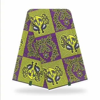

New Guaranteed Real Pagne Wax Block Prints In Original Wax 100% Cotton Veritable Wax Veritable African Ankara Fabric