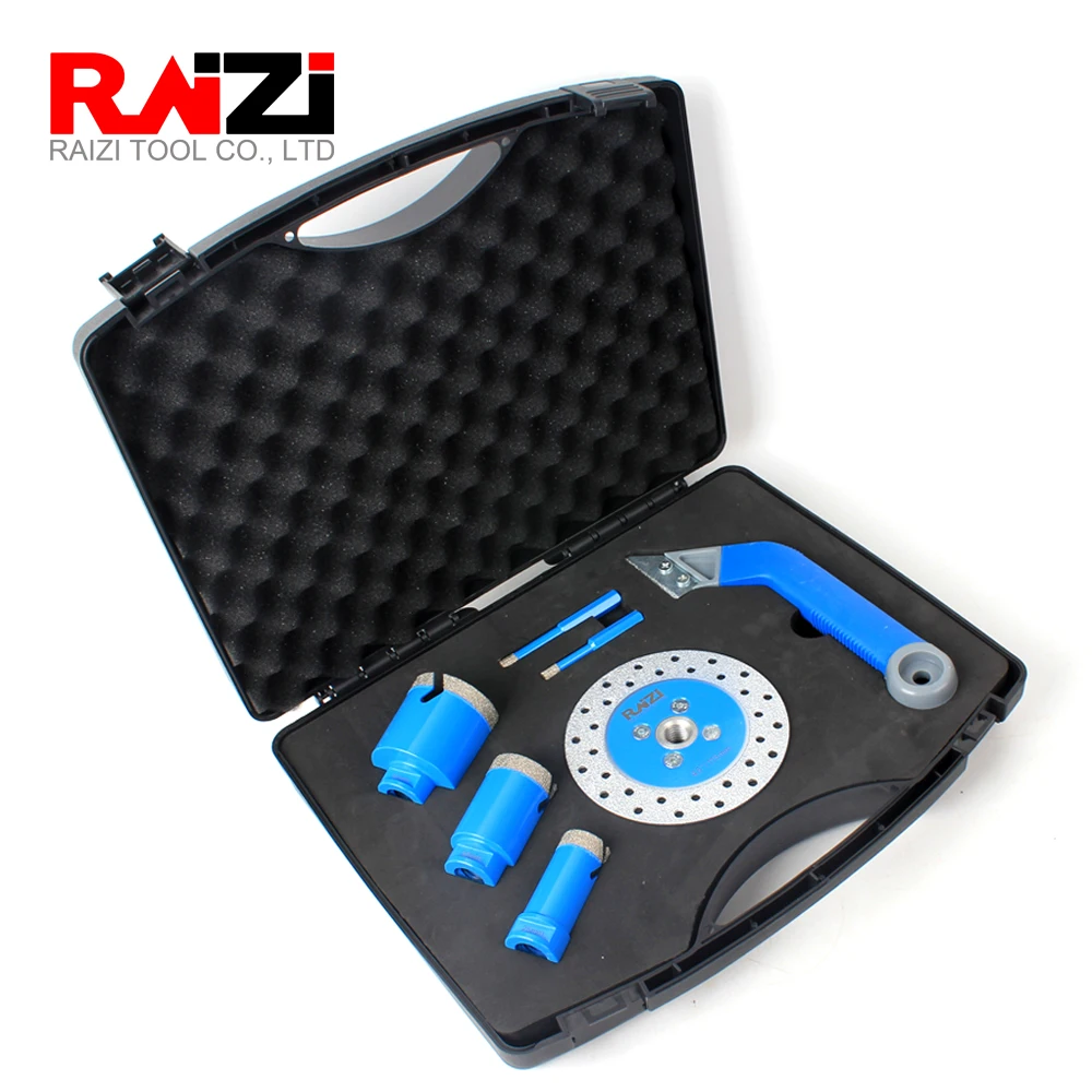 

Raizi Professional Diamond Hole Saw Drill Bit Set Porcealin Ceramic Tile Cutter Kit For Tiling Installor Installation Tool