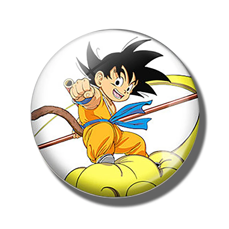 Dragon Ball магниты на холодильник для детей ручной работы 30 мм Сон Гоку какаротто стеклянный купол магнитные стикеры на холодильник украшения дома - Цвет: PACK OF 1