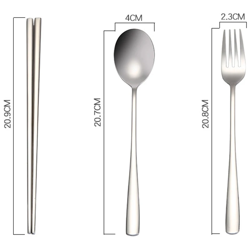 Портативный набор столовых приборов из 6 предметов многоразовый дорожный