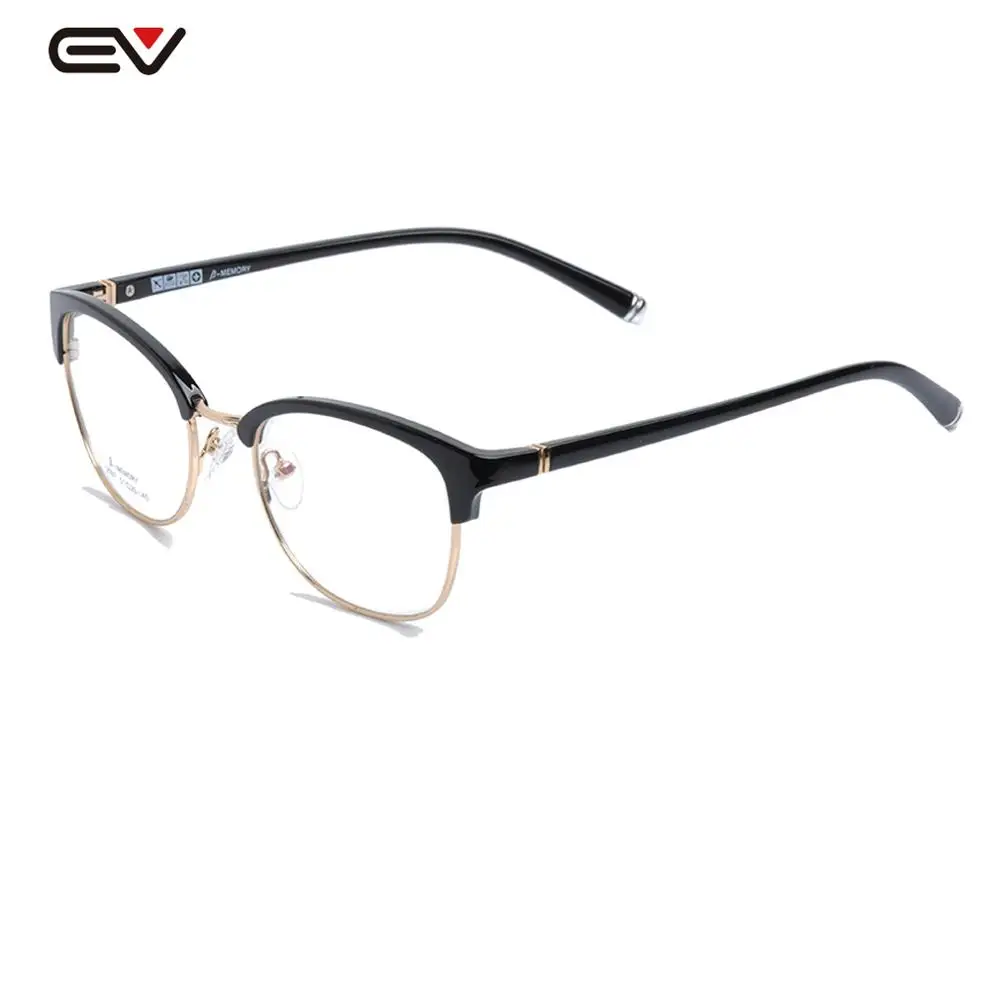 C001 S.black Gold Винтаж Nerd рамки Eyeglasses способа с прозрачными линзами в стиле ретро глаз оправы для очков в стиле унисекс, Eeyeglasses W/Чехол квадратный Стиль очки с диоптриями - Цвет оправы: C001 S.black Gold