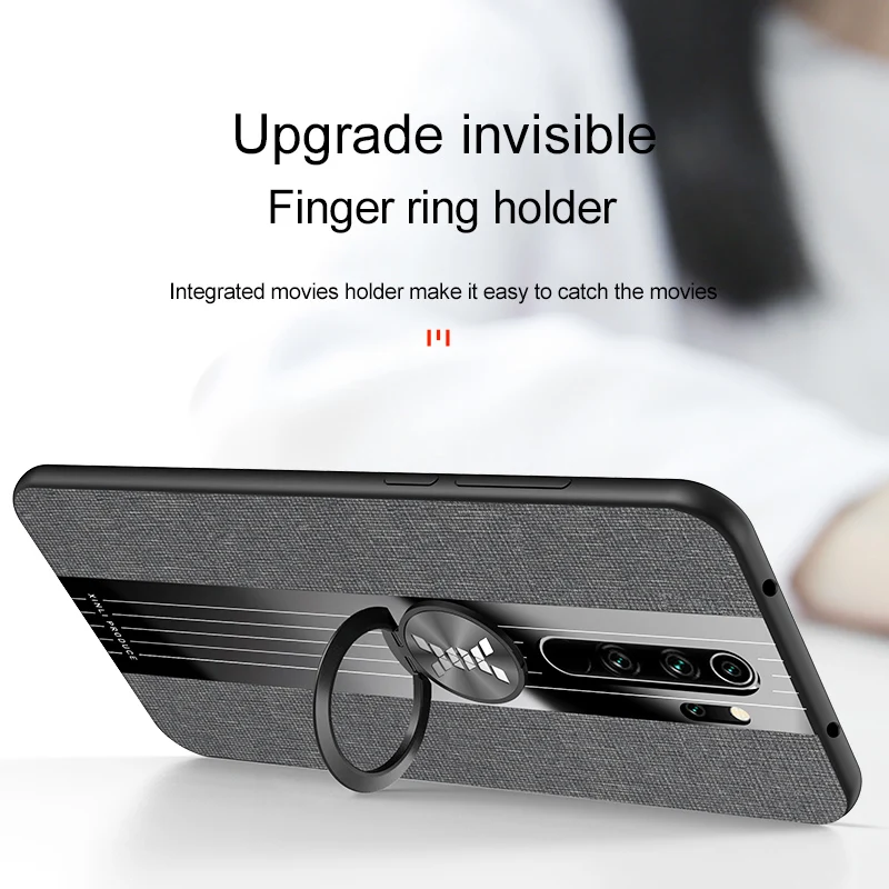 For Xiaomi Redmi Note 8 Pro Case Matte Cover For Xiomi Xiaomi Redmi Note 8 Note8 Shockproof Phone Case Magnetic Ring Holder