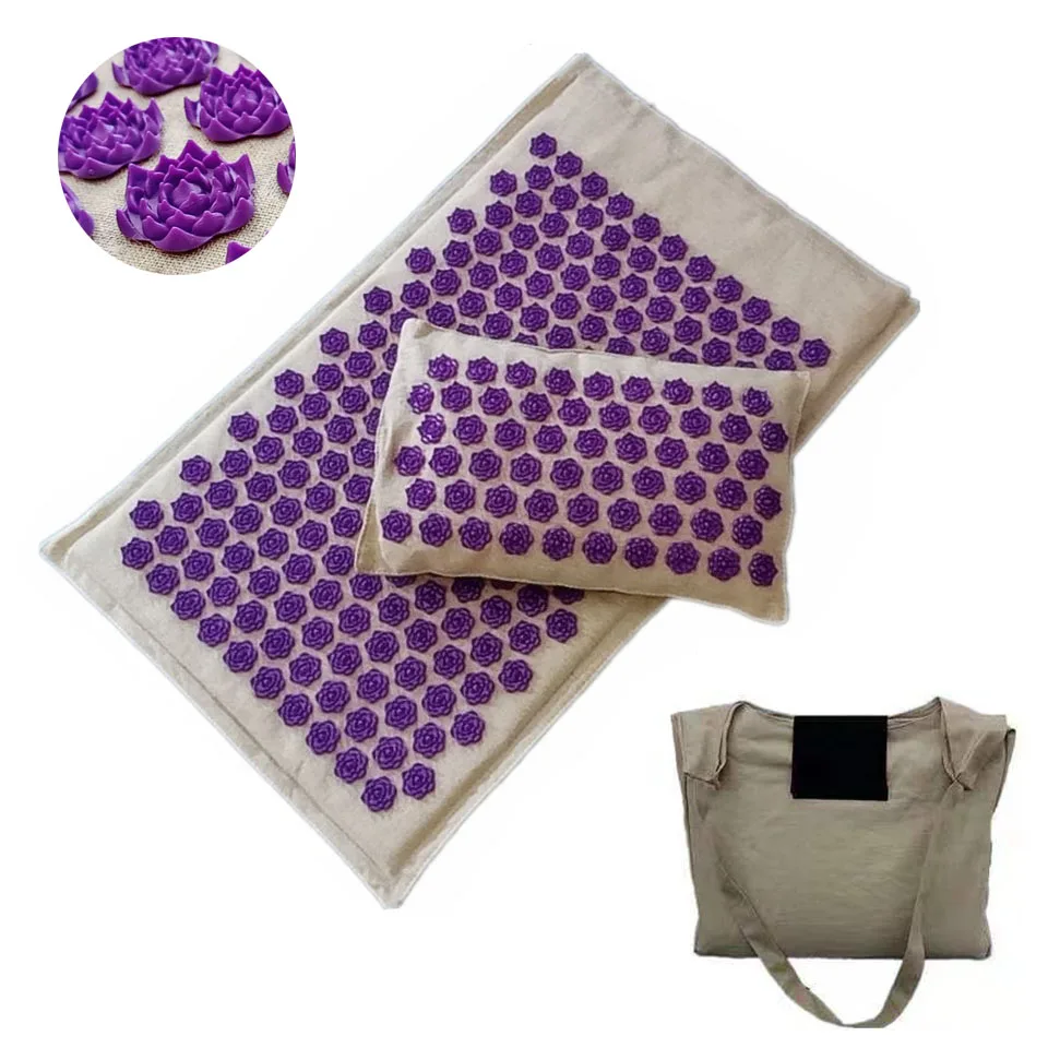 Acupressure Mat Head Neck Back Foot Massage Cushion Pillow Yoga Mat