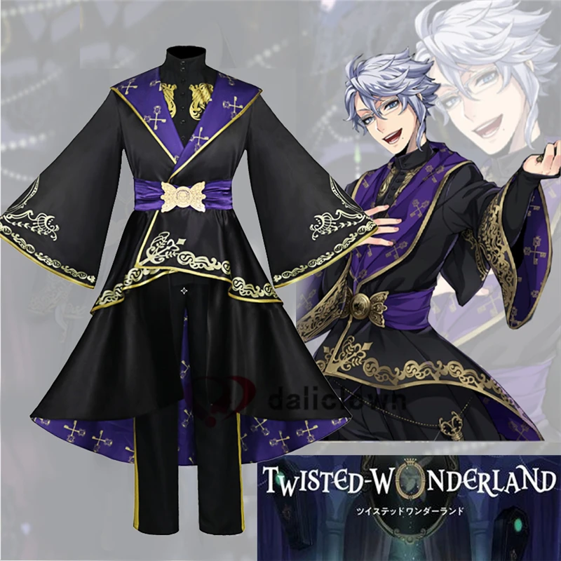 Gioco Twisted Wonderland Cosplay Costume Riddle Black Fancy Dress Donna Uomo Uniforme Outfit Party Purim Costumi Di Carnevale