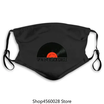 

Disco giradischi in vinile Spin The Circle Nero Maschera da uomo unica in 100% cotone Maschere hipster Maschere maschere da fume