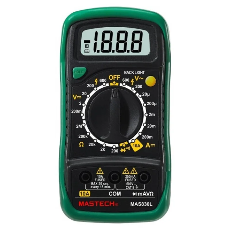 MASTECH MAS830L карманный цифровой мультиметр с сопротивлением AC/DC тестер напряжения