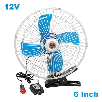 

2 Speeds Home Air Flow Universal Office Van For Dashboard 12V 24V Truck Easy Install Oscillating Clip On Multifunction Car Fans
