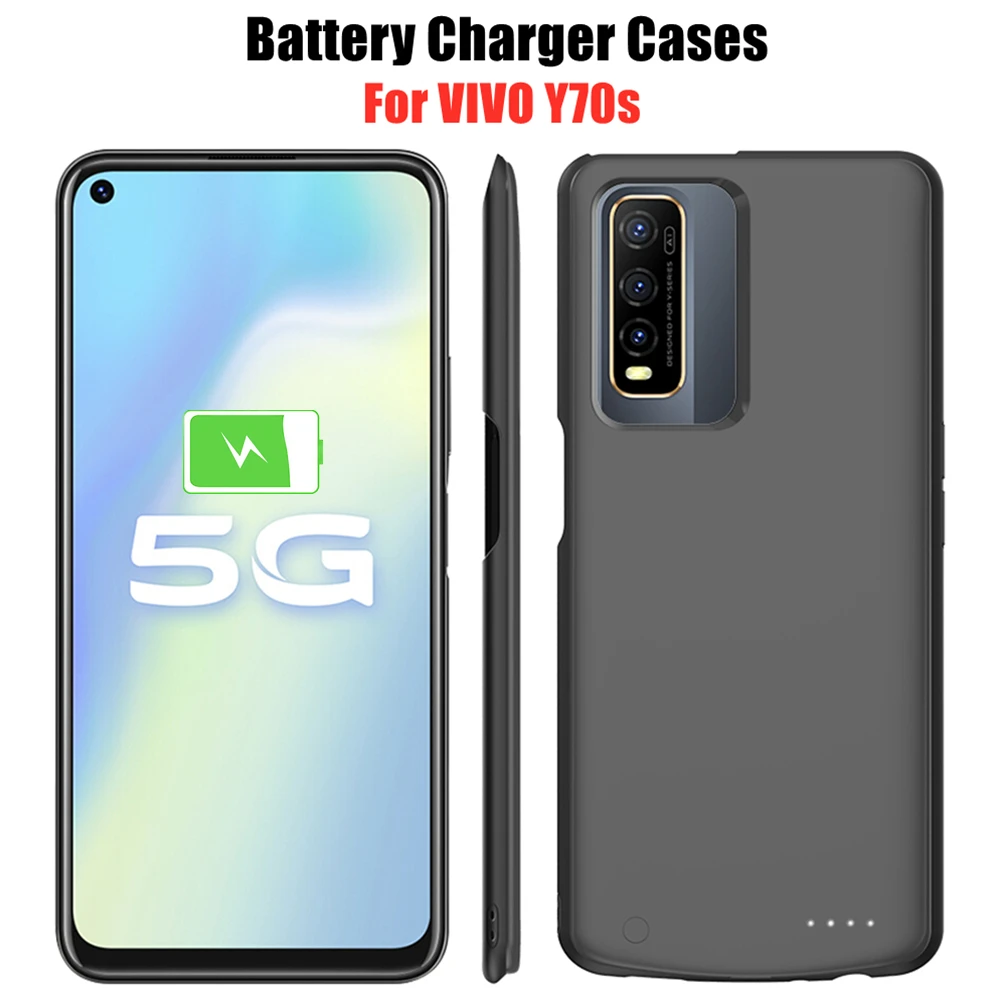 

Portable Power Bank Cover For VIVO Y70s Battery Cases 6800mAh Silicone Shockproof External Battery Powerbank Charging Case Coque