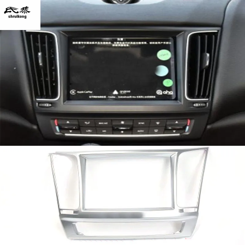 

1PC ABS Chrome Central Control Navigation Panel Decoration Cover for 2015-2019 Maserati Levante Car Accessories