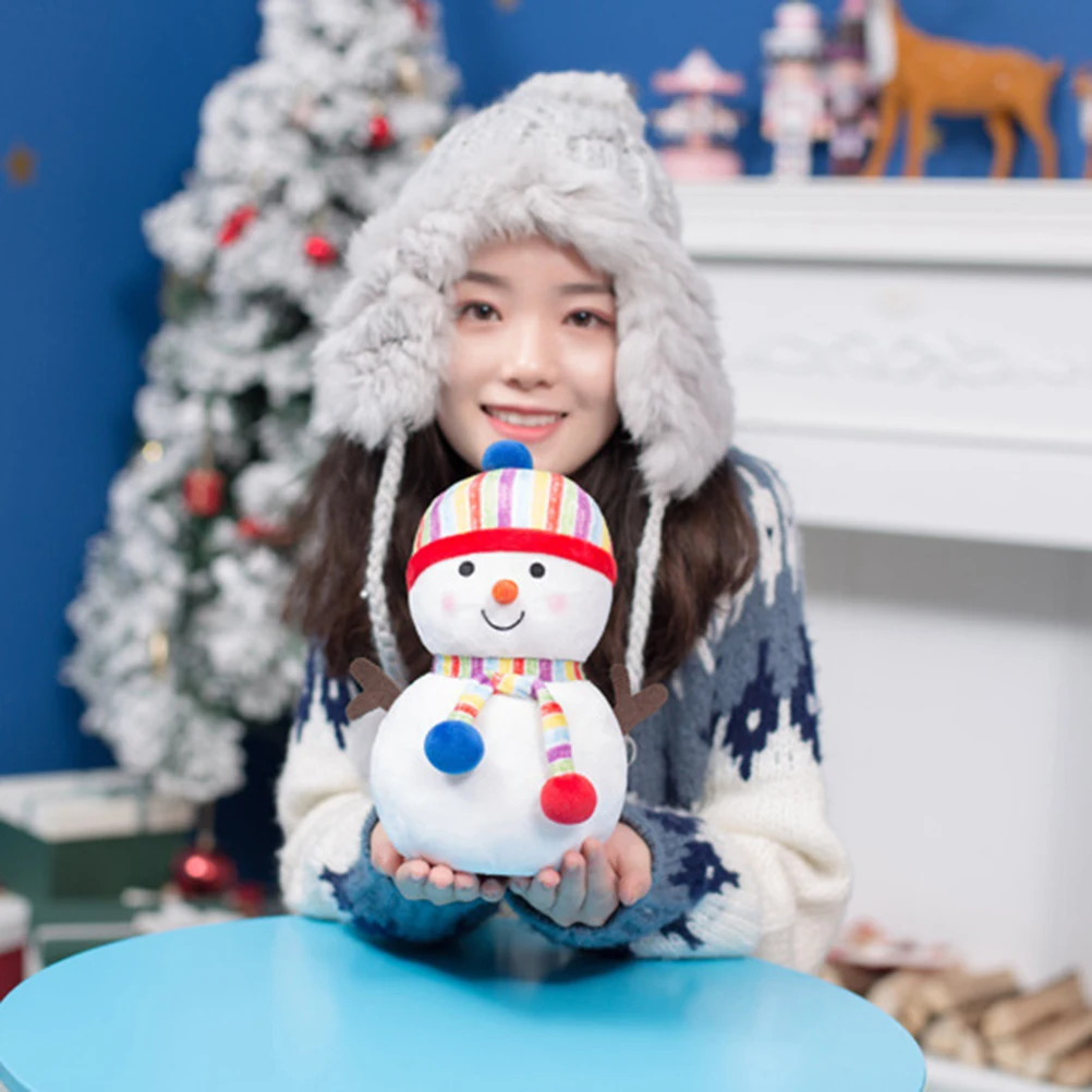 1PCS Christmas Snowman Doll Snowman Plush Doll Snowman Ornament Christmas Decoration Snowman Plush Doll Girl Christmas Gift