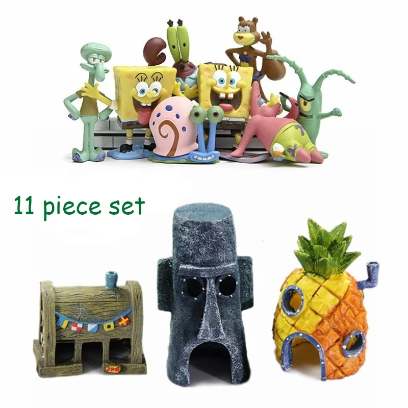 Cartoon Aquarium Ornaments Anime Patrick Star Fish Tank House