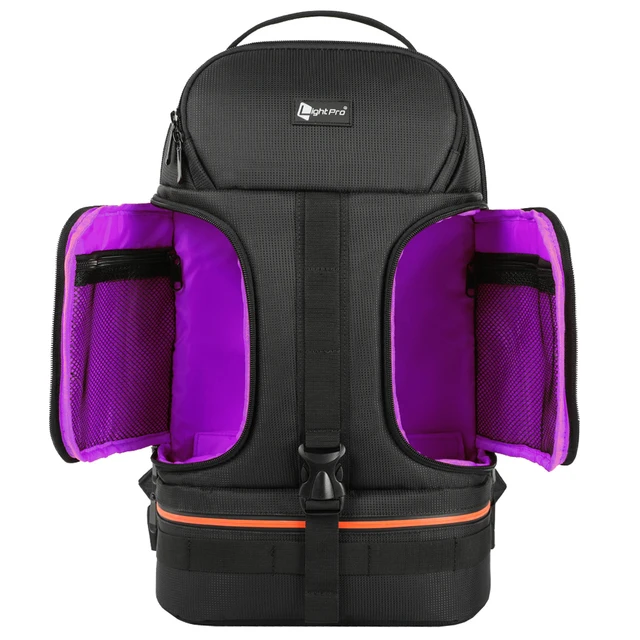 US $29.91 Photo Video Waterproof Shoulders Backpack w Night Refelctor Line Tripod Case fit 156inch Laptop f