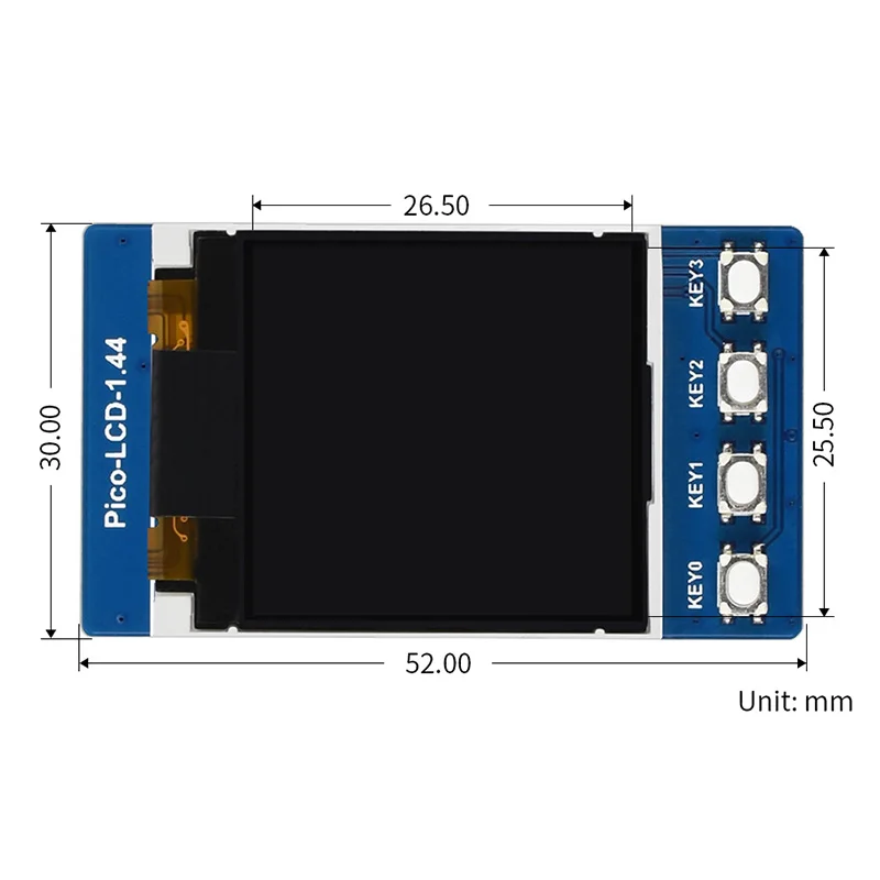 Waveshare Pico-LCD 1.44 ġ RGB LCD ÷ ,   ڿ, 65K  128  128 ػ SPI ̽