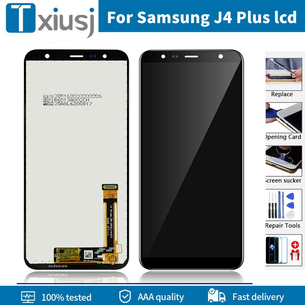 ЖК-дисплей 6 0 дюйма для Samsung Galaxy J4 + Plus сенсорный экран с дигитайзером в сборе J415 J415F