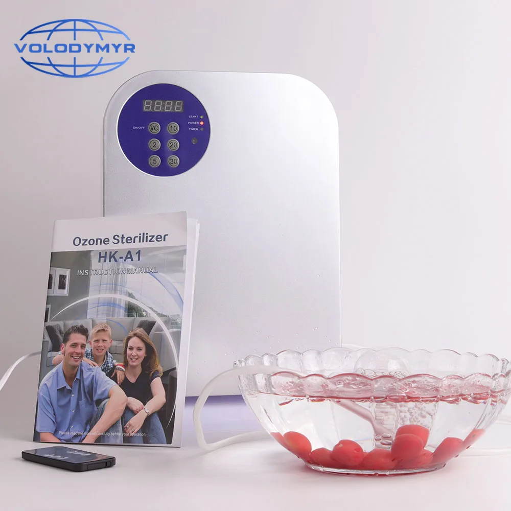 

Volodymyr O3 Sterilizer Ozone Water Generator Oxygen Machine Ozonizer Ionizator for Desinfection Fresh Air Freshener Dispenser