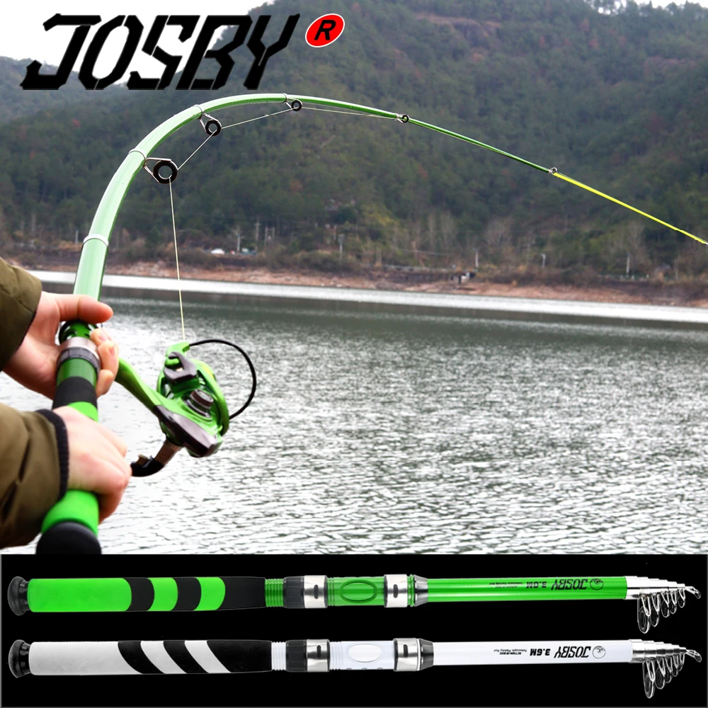 Professional 2.1M-3.6M Hard Telescopic Fishing Rod Metal Portable Spinning  Rods Travel Sea Boat Rock Surf Pole Coast Fishing