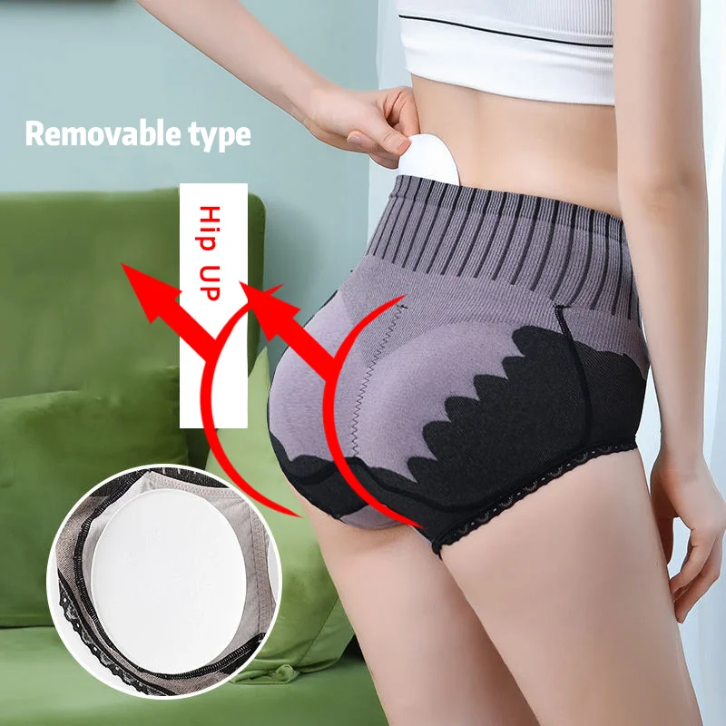 Woman Hip Shaper Underwear Briefs Anti-Bacterial Underpants for Ass Up and Curvy Sponge Fake Butt Cotton Function Lingerie |