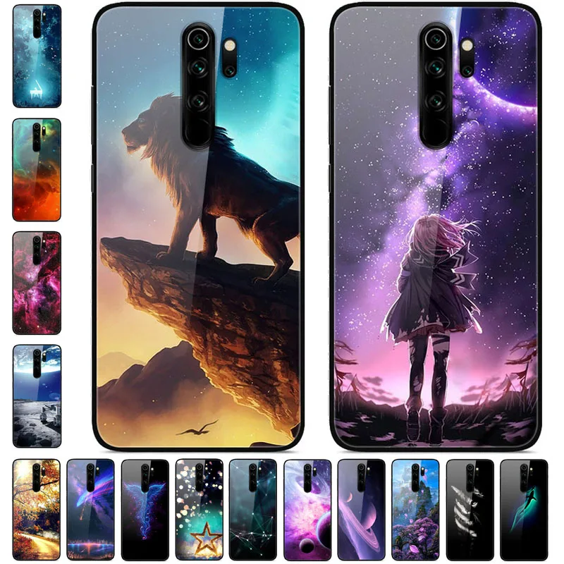 Чехол для Xiaomi Redmi Note 8 Pro Жесткий из закаленного стекла телефона 9 Pro/зеркальный