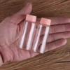 5pcs Dia 27mm 8ml/15ml/20ml/25ml Glass Bottles Glass Jars with Pink Plastic Lids Spice Jars Glass vessels Message Bottles 6