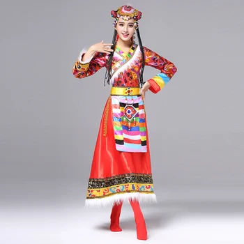

Gogo Dancer Costume Tibetan Dance Costume Female 2020 New Ethnic Costume Adult Mongolian Chinese Style Performance Costume