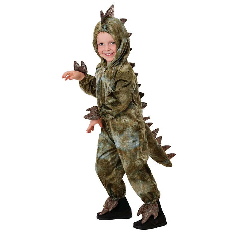 2-8T Toddler Kids Child Dinosaur T-Rex Costume Cosplay for Boys Halloween Purim Party Disfraz Fantasia Dress Up Hoodie Jumpsuit