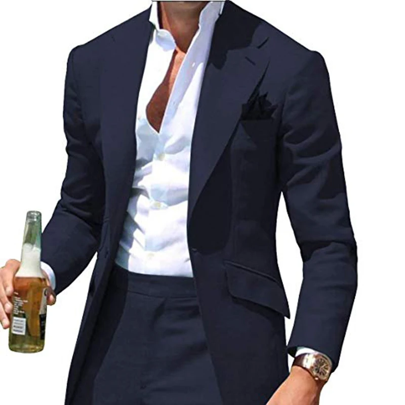 Mens Dinner Suit Groom Tuxedos Groomsmen Wedding Suit Blazer For Men Trendy Green (jacket +Pants)
