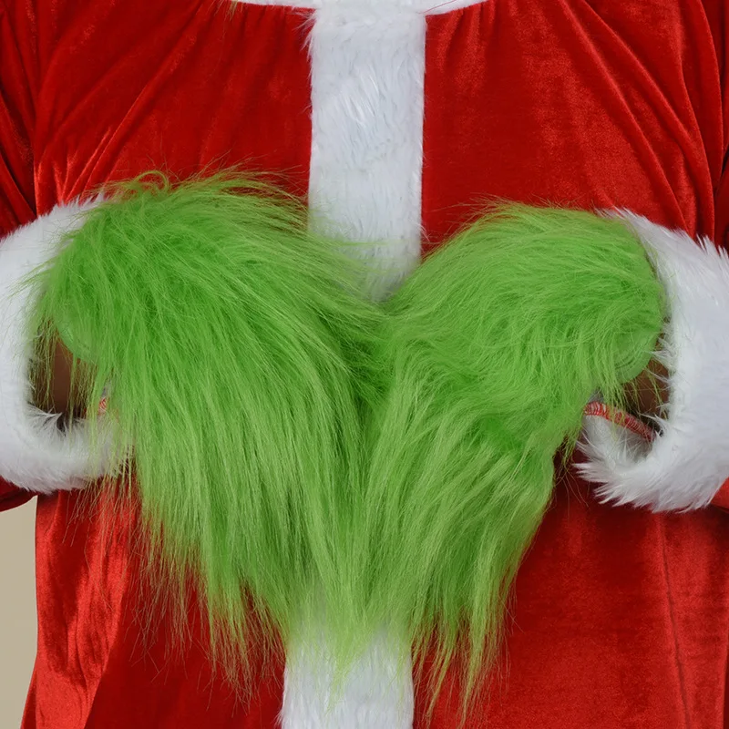 Рождественская маска для вечеринки Косплей Grinch Маска Карнавал Лицо Перчатки Смешные Grinch палантин Рождество латексная маска